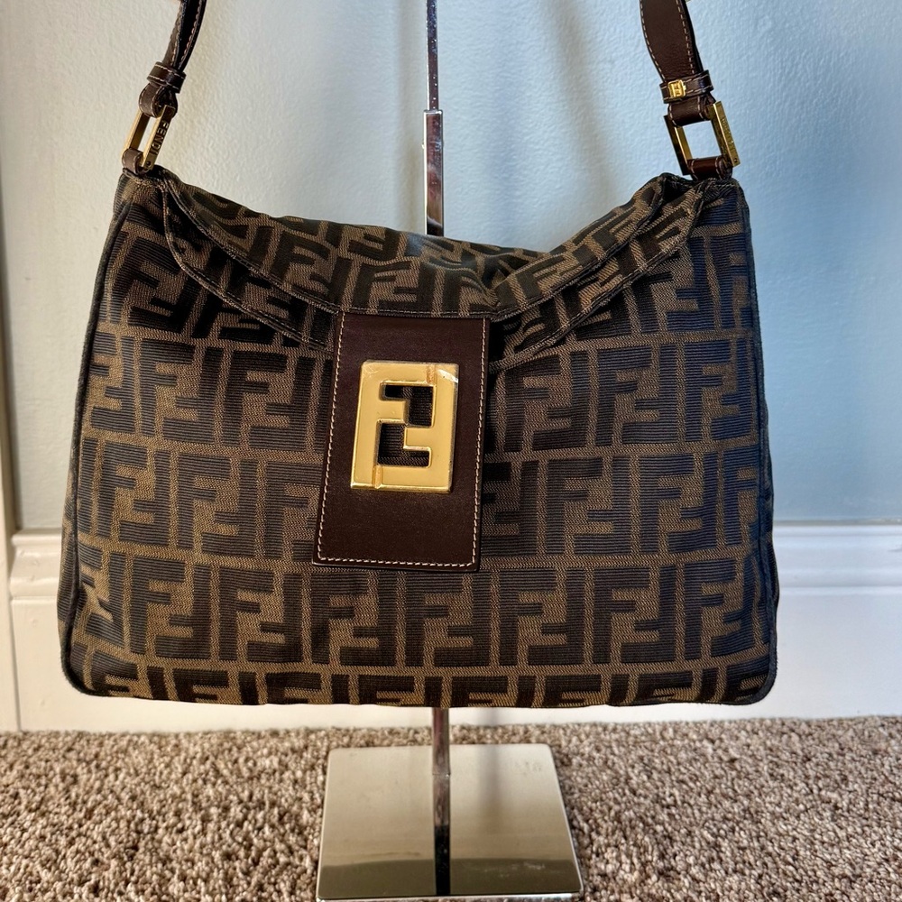 Authentic Fendi Zucca shoulder bag